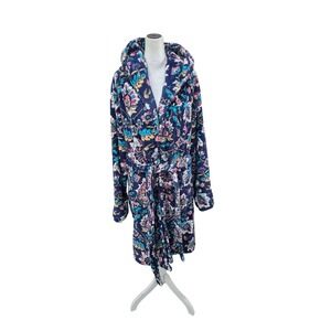 Vera Bradley Harry Potter Floral‎ Hooded Plush Robe Women's Bathrobe Cozy Lounge